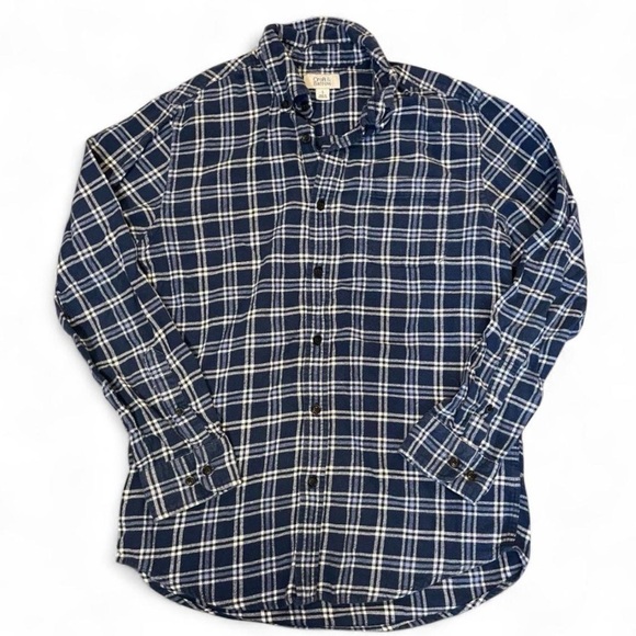 Croft & Barrow Other - Croft & Barrow Men's Navy and White Plaid Flannel Button-Up Shirt Size S